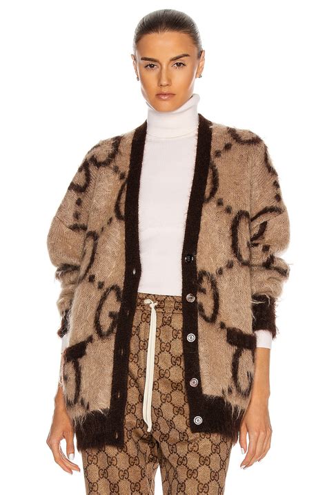 brown gucci cardigan|Gucci cardigan for women.